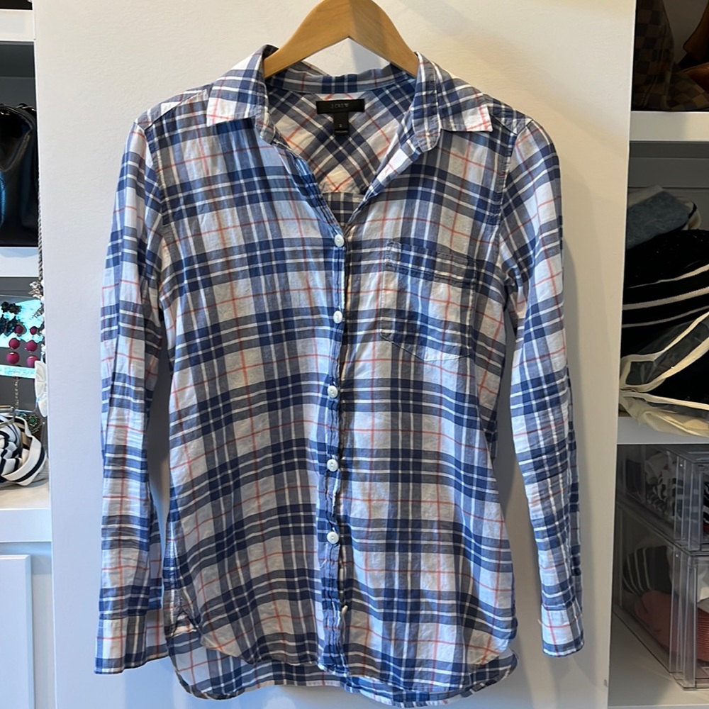 J.crew plaid cotton button down